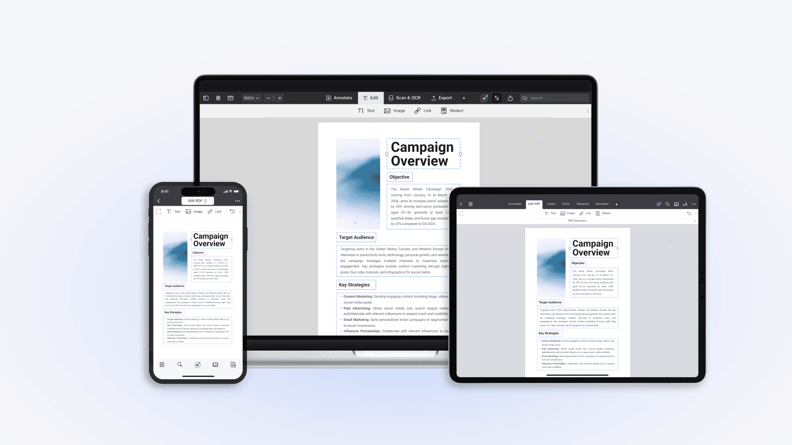 Image of PDF Expert app on iPhone, iPad and Mac